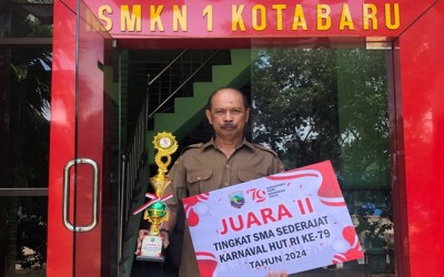 SMKN 1 Kotabaru Juara 2 Karnaval HUT RI ke-79 Tahun 2024