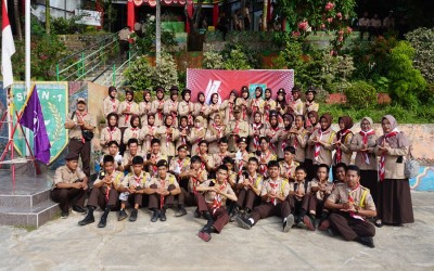 Upacara HUT Pramuka Ke-63 di SMKN 1 Kotabaru