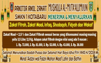 Zakat Fitrah Menjelang Hari Raya Idul Fitri 1445 H